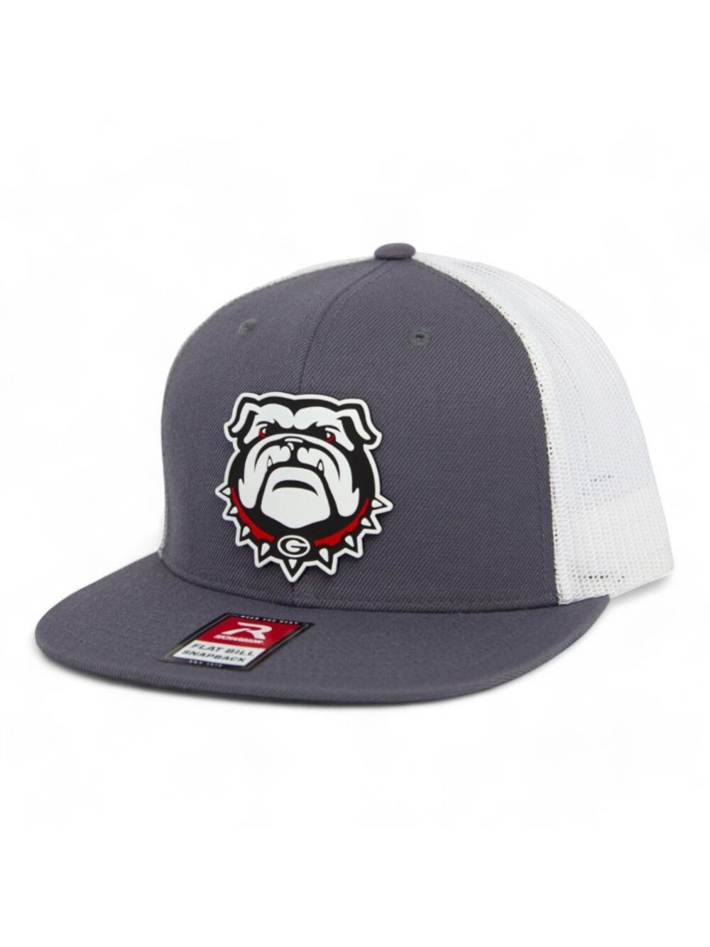Georgia Bulldogs UGA 3D Wool Blend Flat Bill Hat- Charcoal/ White